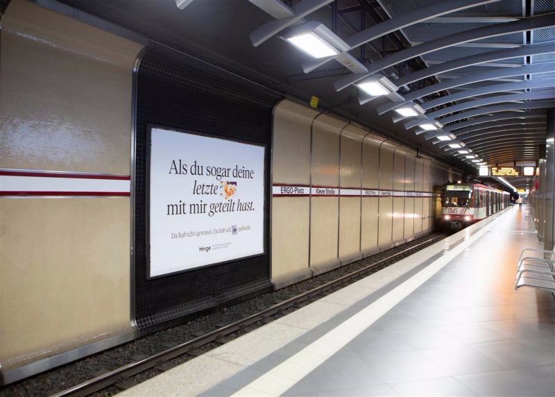 U-Bf Klever Straße, HGL 1, Ri. Messe, 1. Sto.